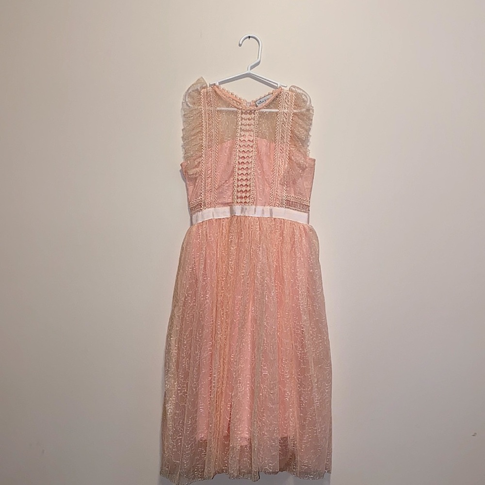 Trish Scully dress size 8. Peachy-pink color